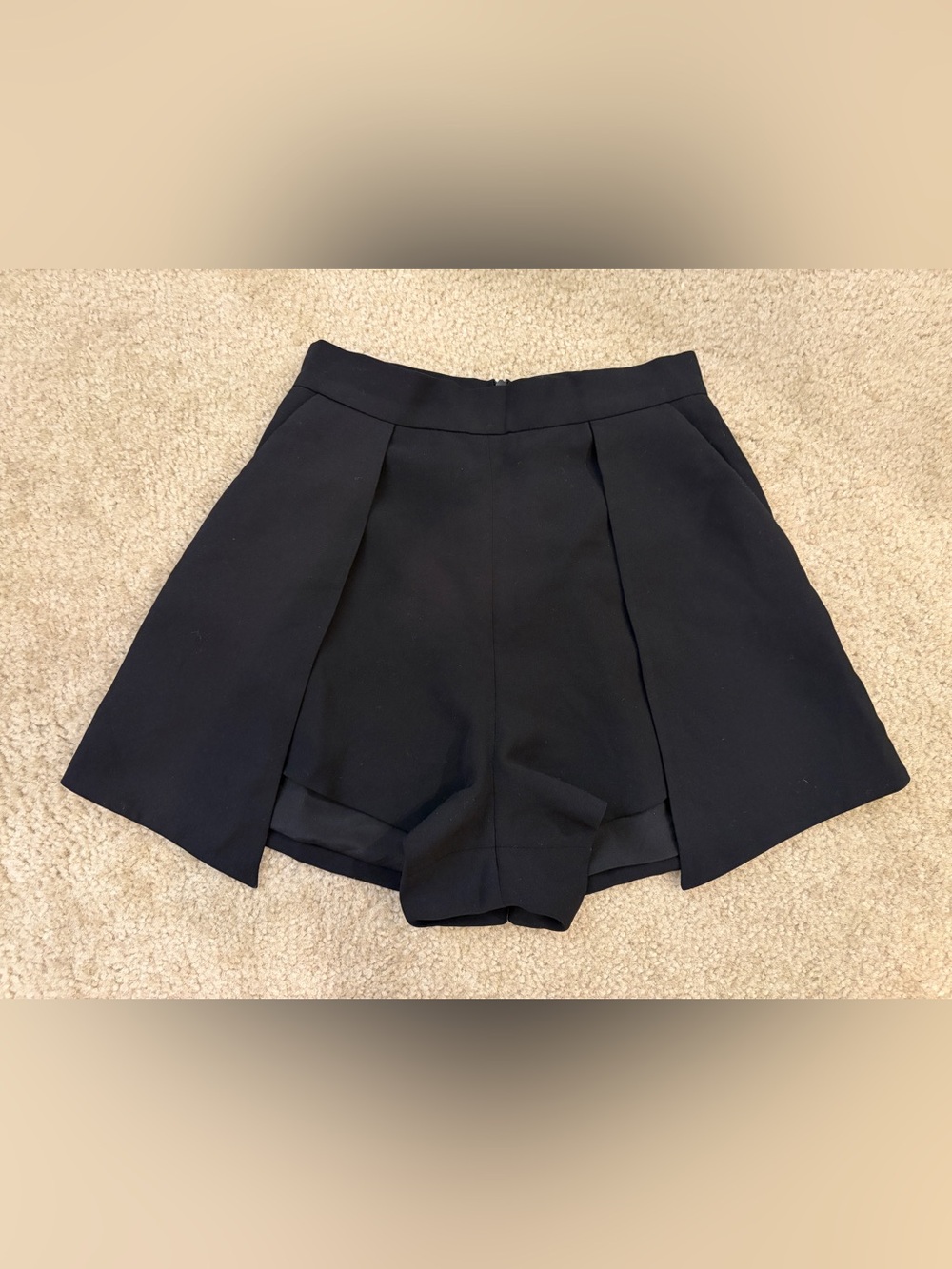 C/MEO COLLECTIVE Women’s Black Skort with Overlay Panels Size S